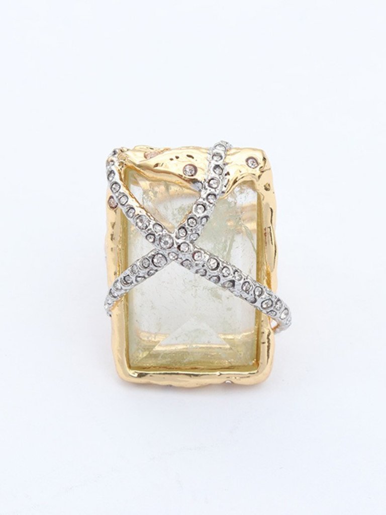 Alexis Bittar Square Diamond And Gemstone Ring — image 5 of 5